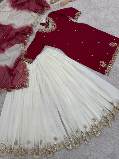 MIRAA — French Crepe Pallazo Suit - Laksharaa Sarees