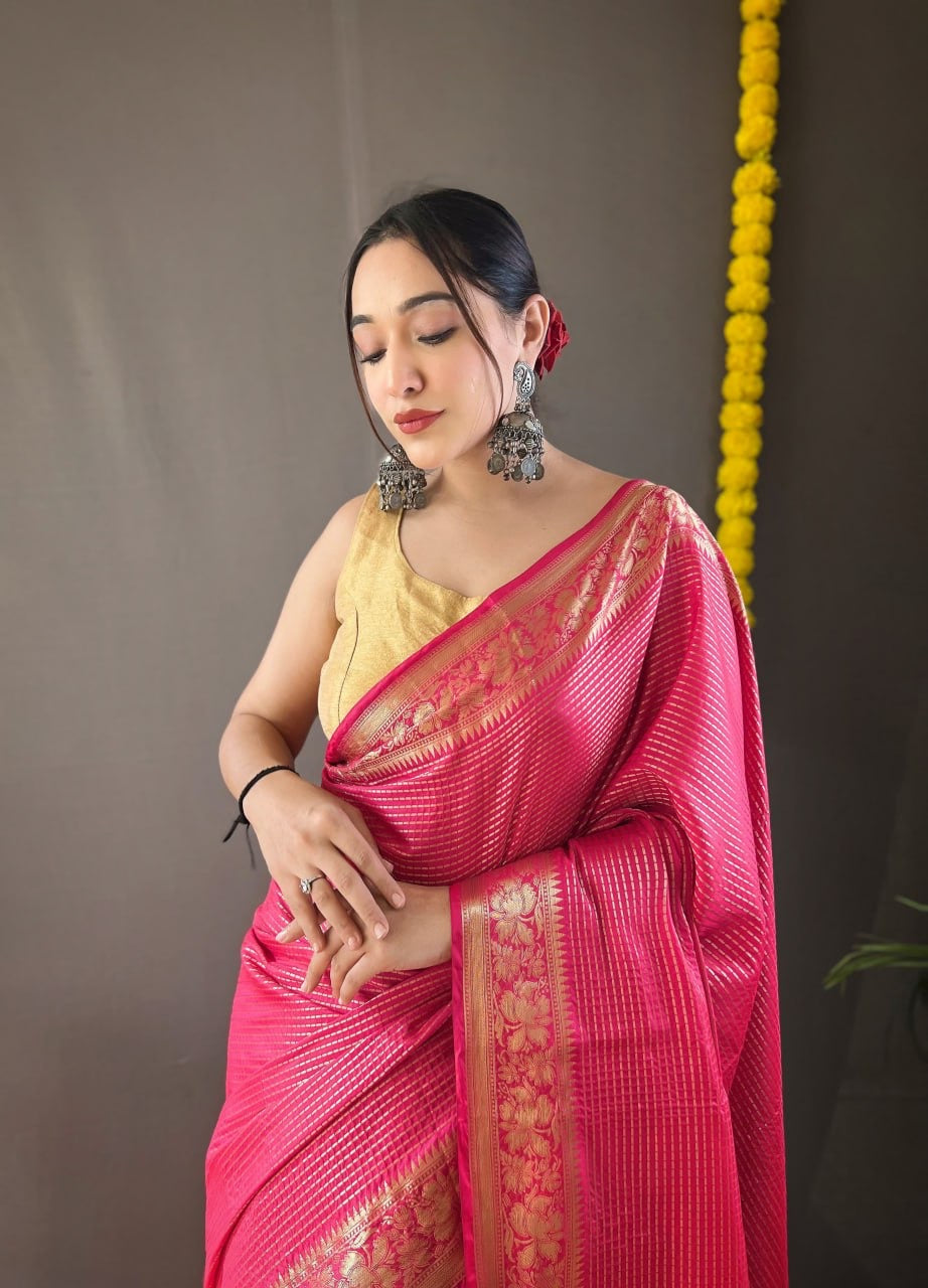 Aradyaa Soft Copper Silk Saree