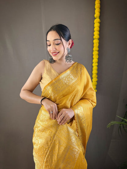 Aradyaa Soft Copper Silk Saree