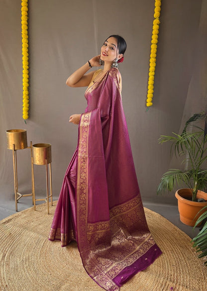 Aradyaa Soft Copper Silk Saree