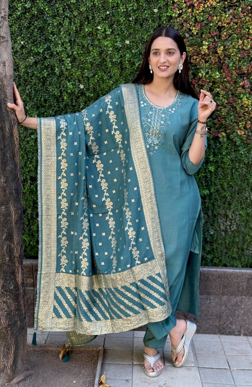 Sea Green Kurti Set