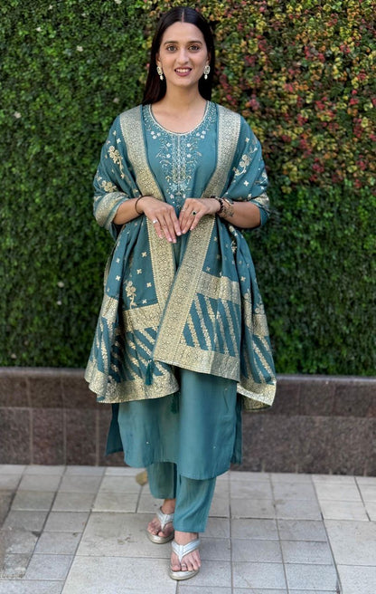 Sea Green Kurti Set