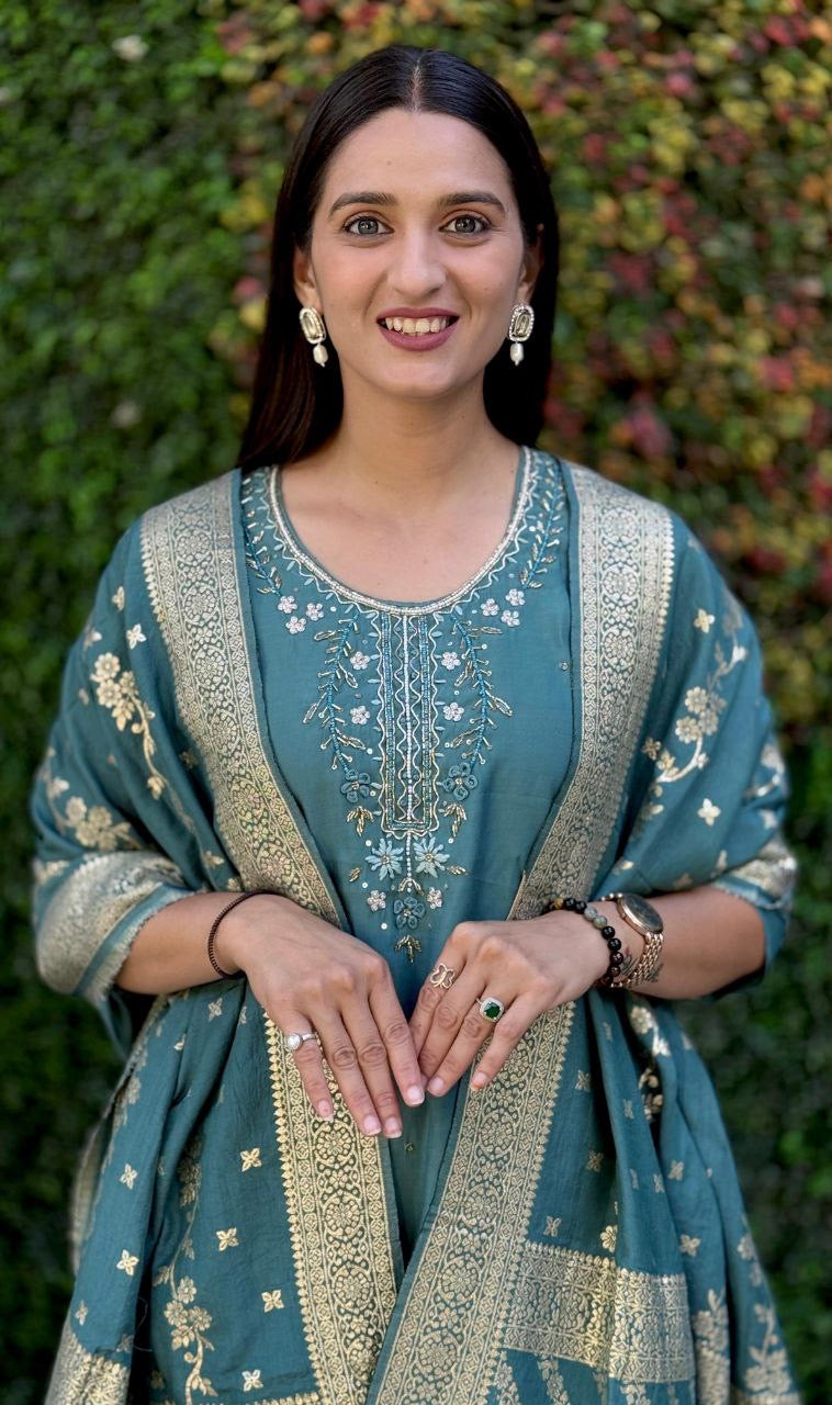 Sea Green Kurti Set