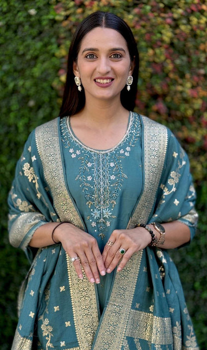 Sea Green Kurti Set