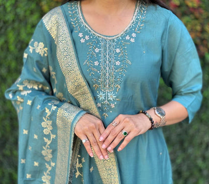 Sea Green Kurti Set