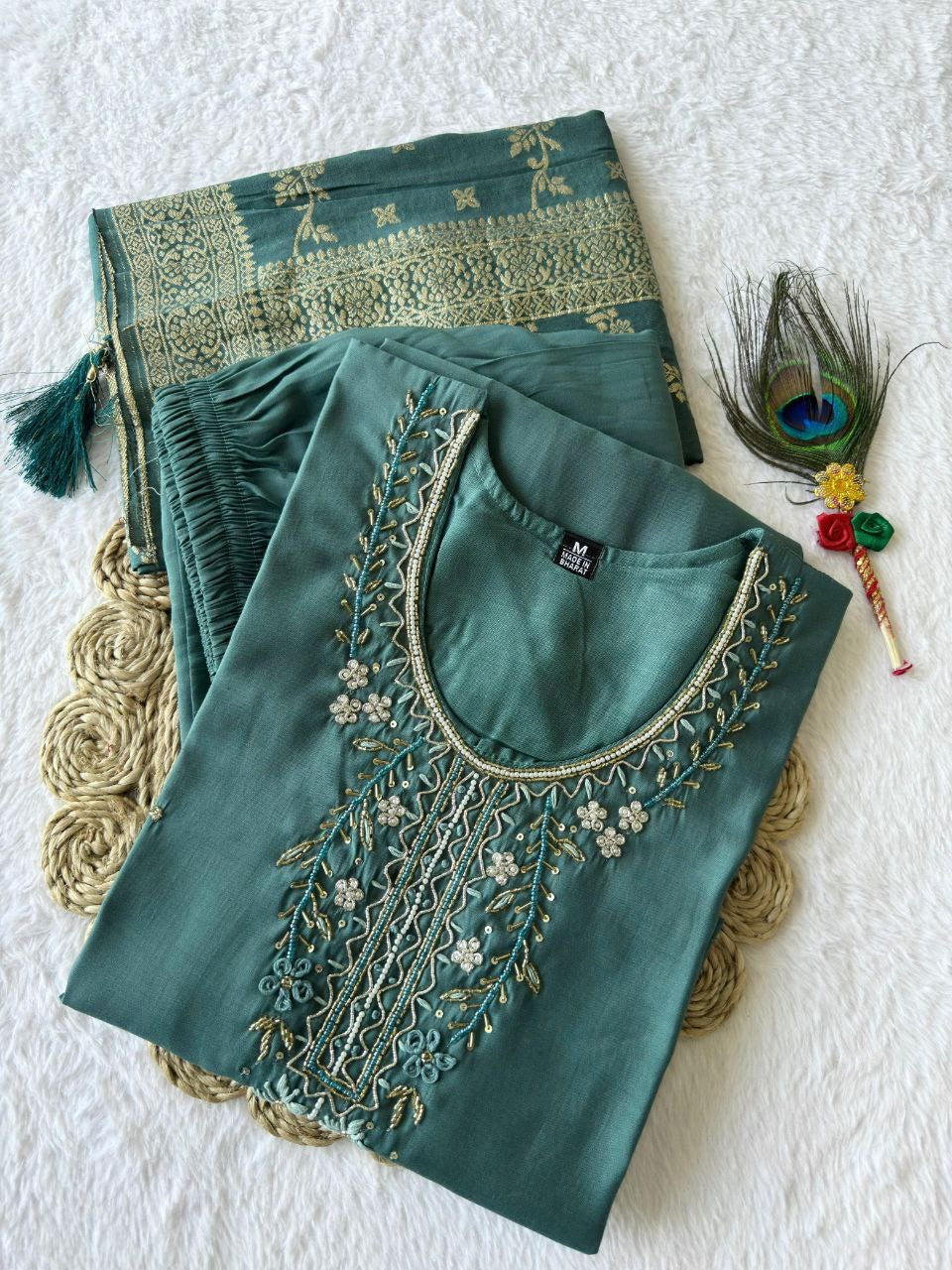 Sea Green Kurti Set