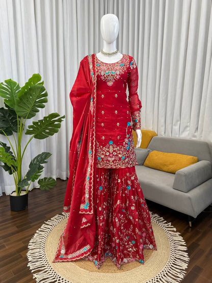 KAIRISA - Premium Sharara Suit - Laksharaa Sarees