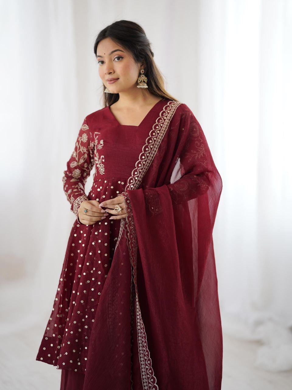 Crunchy Peplum Pallazo Suit