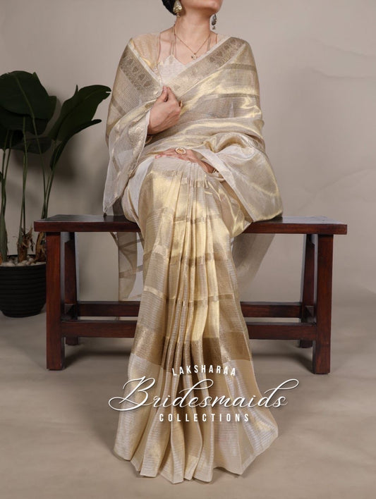 SHRUTI- Gold Tissue Saree