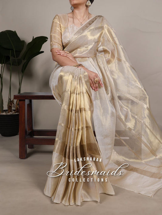 SHRUTI- Gold Tissue Saree