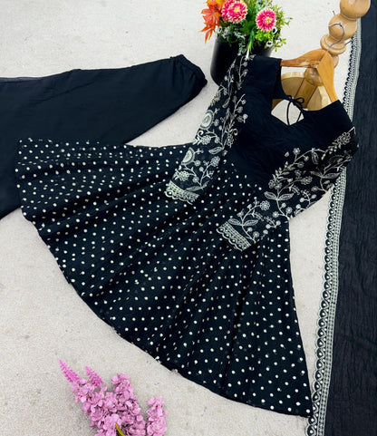 Crunchy Peplum Pallazo Suit