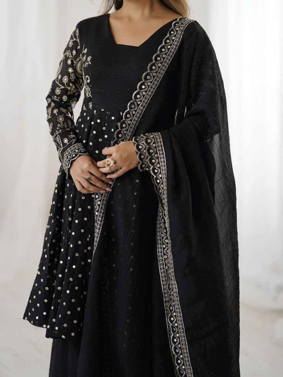 Crunchy Peplum Pallazo Suit