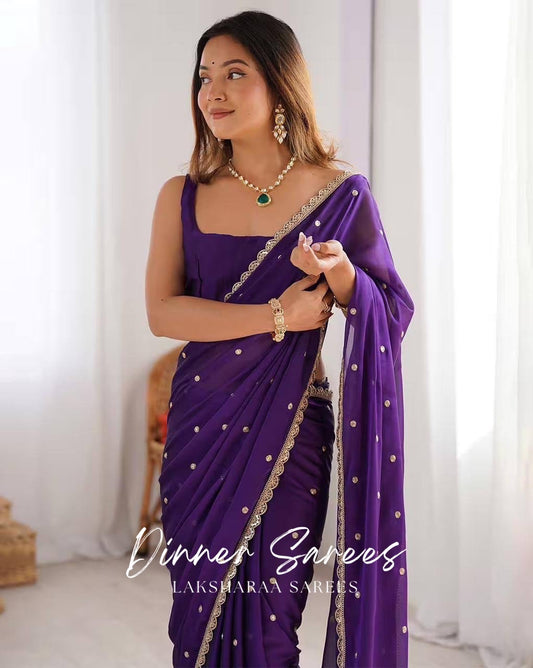 RHEAA — Rangoli Soft Georgette Saree