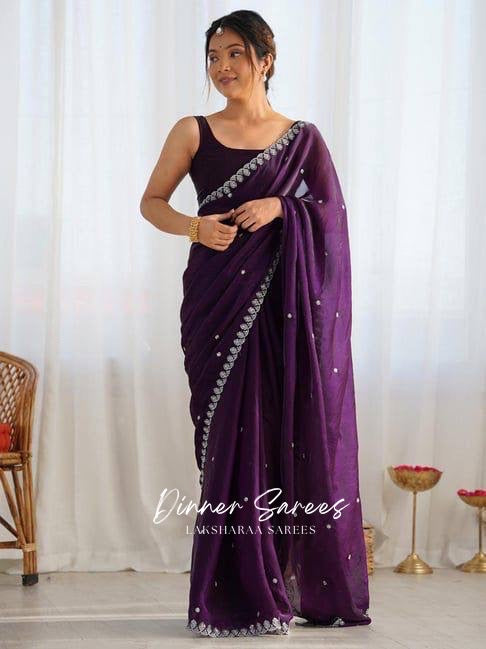 SABRINA — Space Silk Saree x Embroidery Sequinned Border