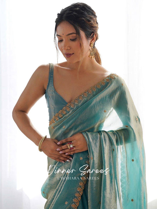 SABRINA — Space Silk Saree x Embroidery Sequinned Border