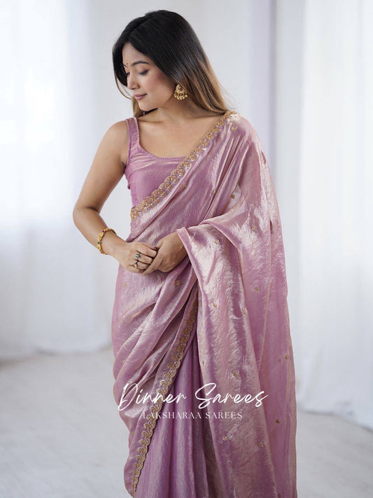 SABRINA — Space Silk Saree x Embroidery Sequinned Border