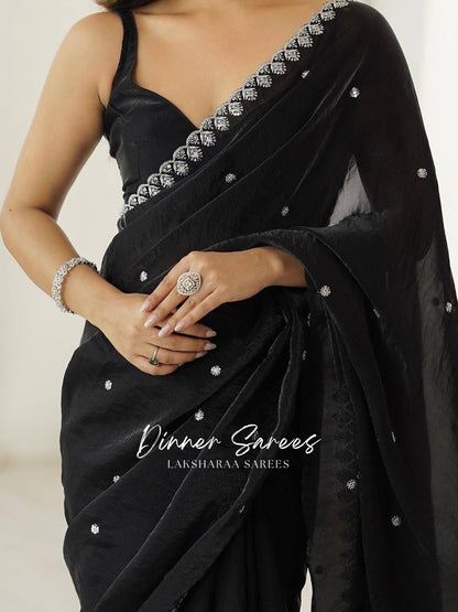 SABRINA — Space Silk Saree x Embroidery Sequinned Border