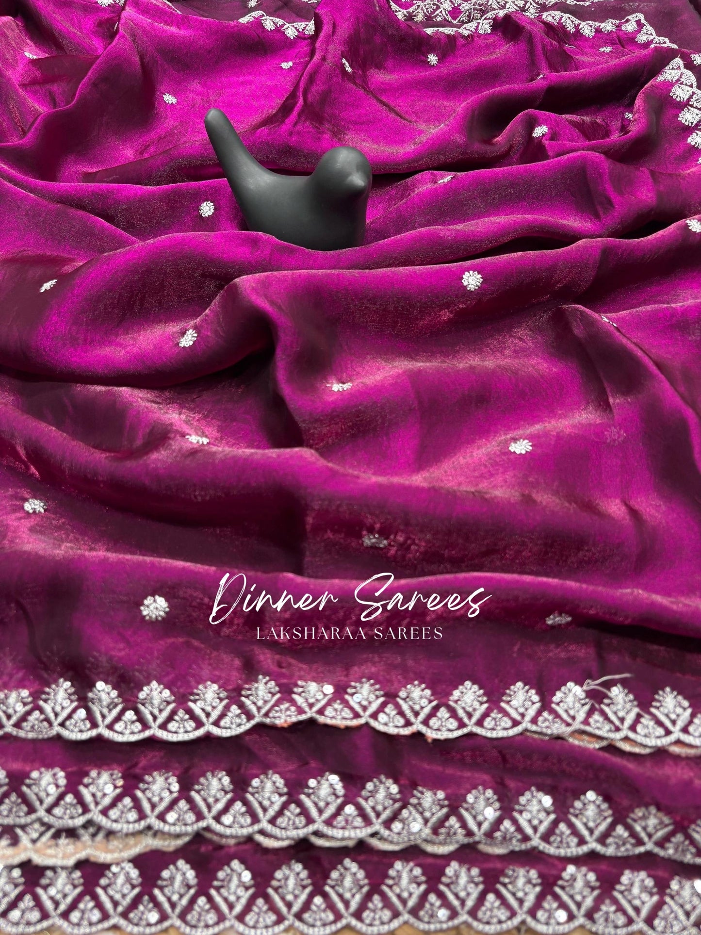 SABRINA — Space Silk Saree x Embroidery Sequinned Border