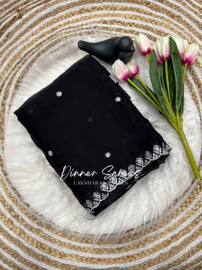 SABRINA — Space Silk Saree x Embroidery Sequinned Border