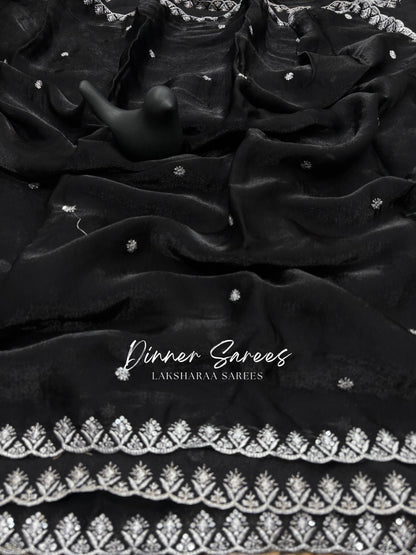 SABRINA — Space Silk Saree x Embroidery Sequinned Border