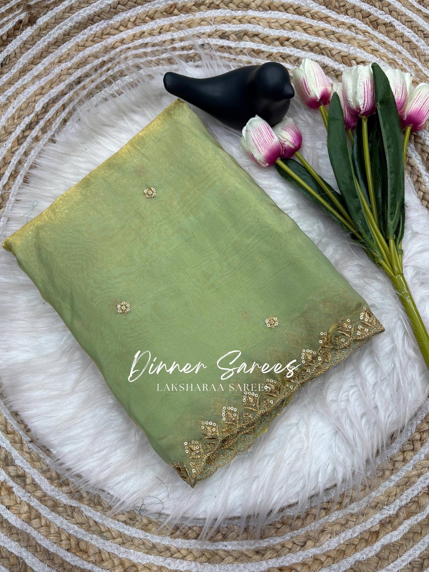 SABRINA — Space Silk Saree x Embroidery Sequinned Border