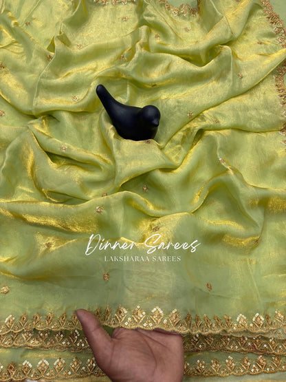 SABRINA — Space Silk Saree x Embroidery Sequinned Border