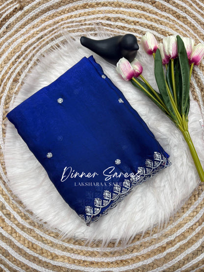 SABRINA — Space Silk Saree x Embroidery Sequinned Border