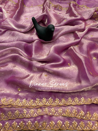 SABRINA — Space Silk Saree x Embroidery Sequinned Border