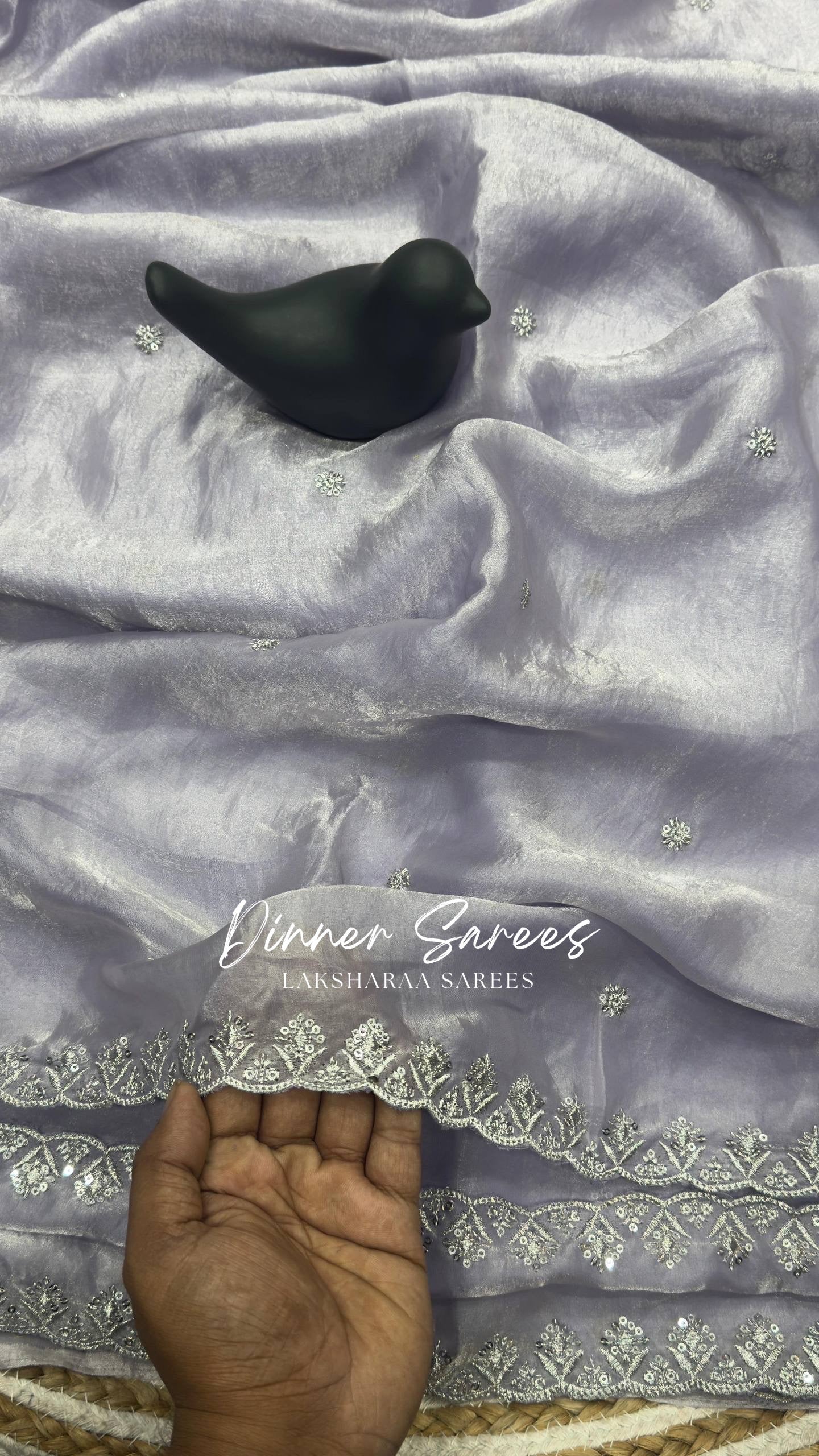 SABRINA — Space Silk Saree x Embroidery Sequinned Border