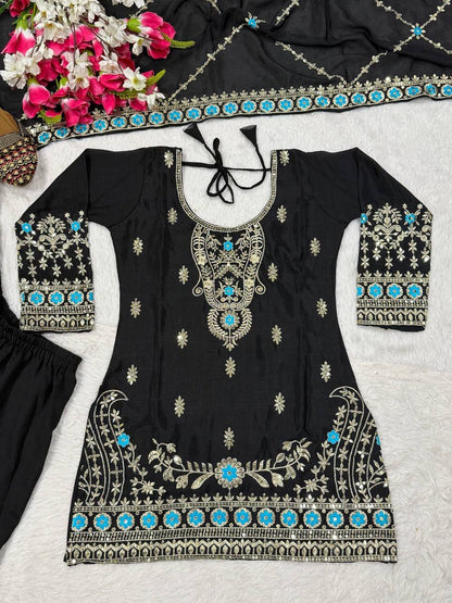 SARA — Black Premium Sharara Suit - Laksharaa Sarees
