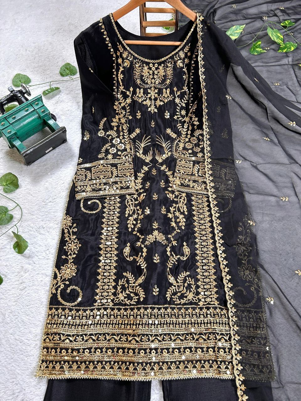 NEHAL — Eid Special Black Pakistani Salwar Kameez - Laksharaa Sarees