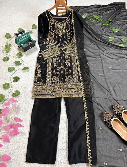 NEHAL — Eid Special Black Pakistani Salwar Kameez - Laksharaa Sarees