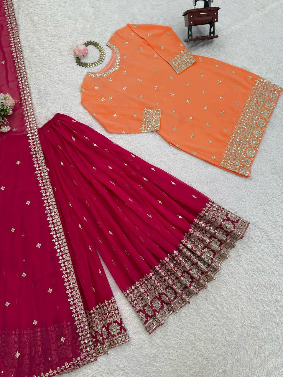 TISHA — Haldi Special Pallazo Suit - Laksharaa Sarees