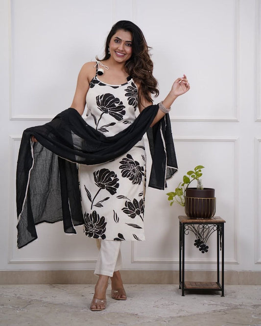 Comfy Cute Cotton Kurti Set