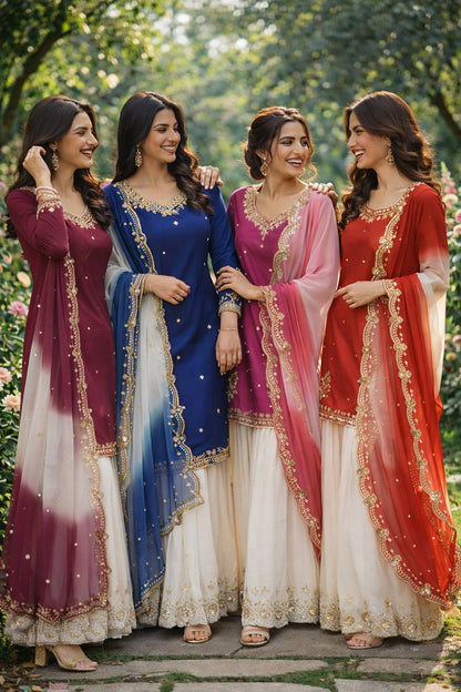 MIRAA — French Crepe Pallazo Suit - Laksharaa Sarees