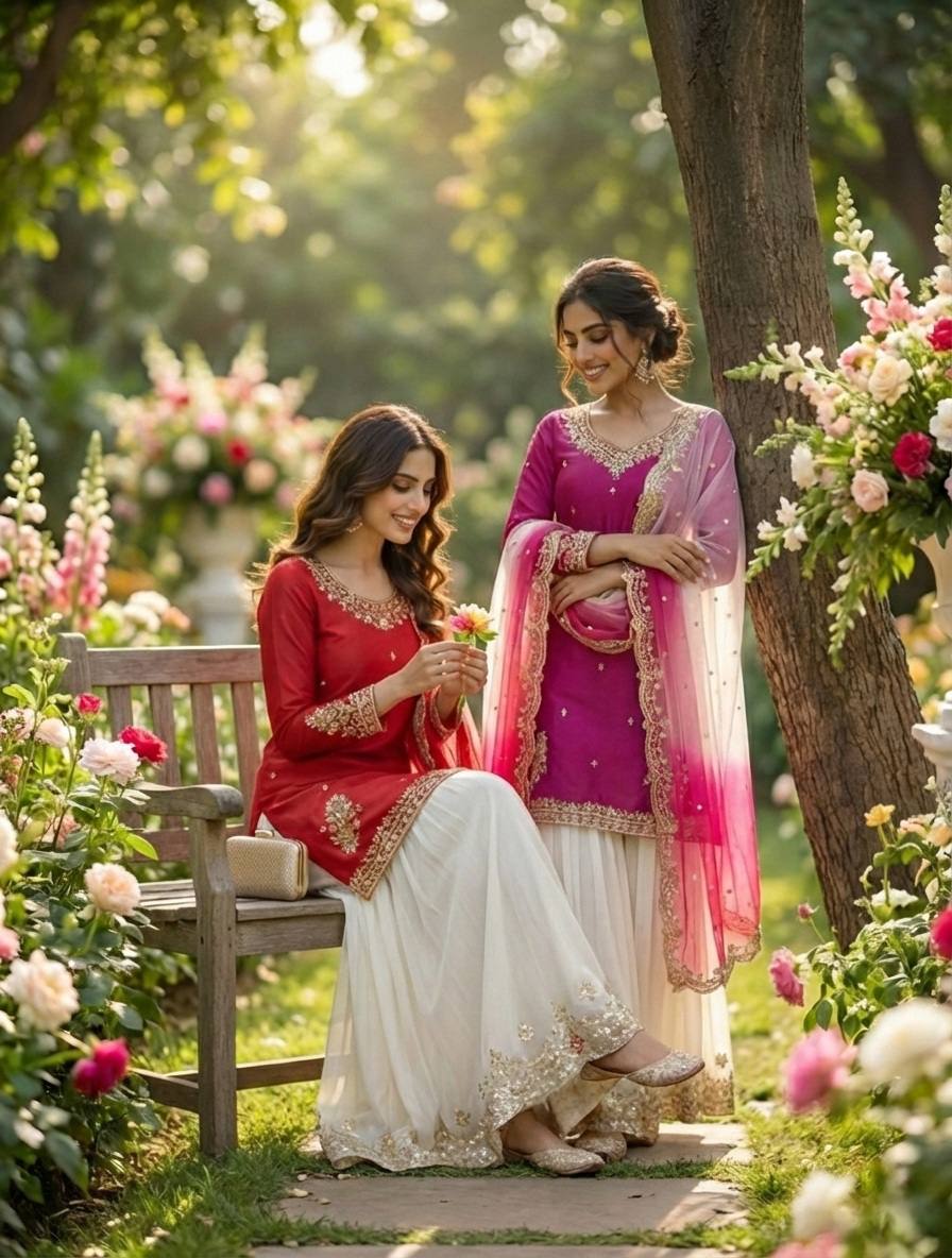 MIRAA — French Crepe Pallazo Suit - Laksharaa Sarees