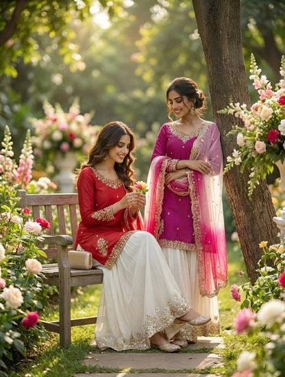 MIRAA — French Crepe Pallazo Suit - Laksharaa Sarees