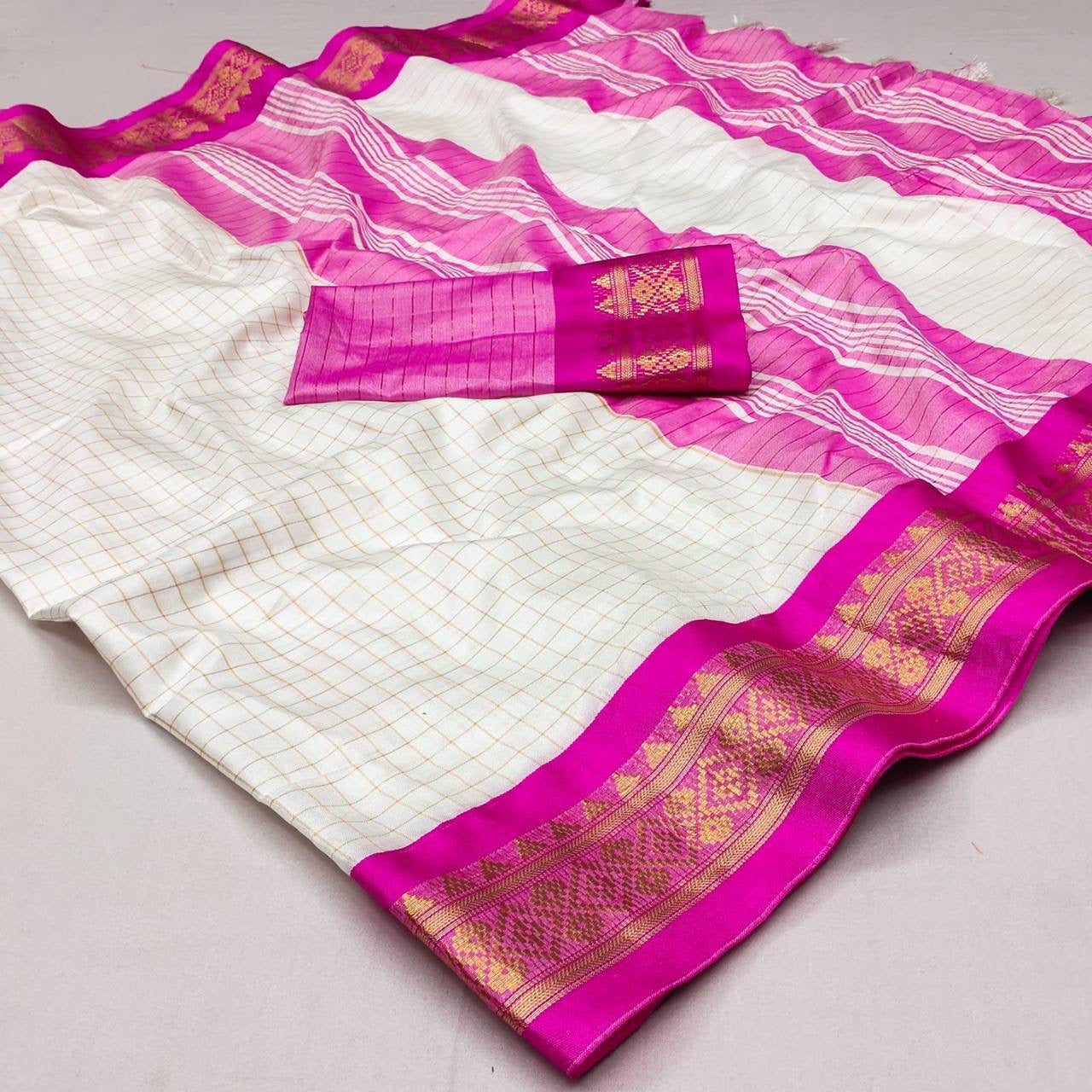 Bridesmaid Cotton Silk Saree