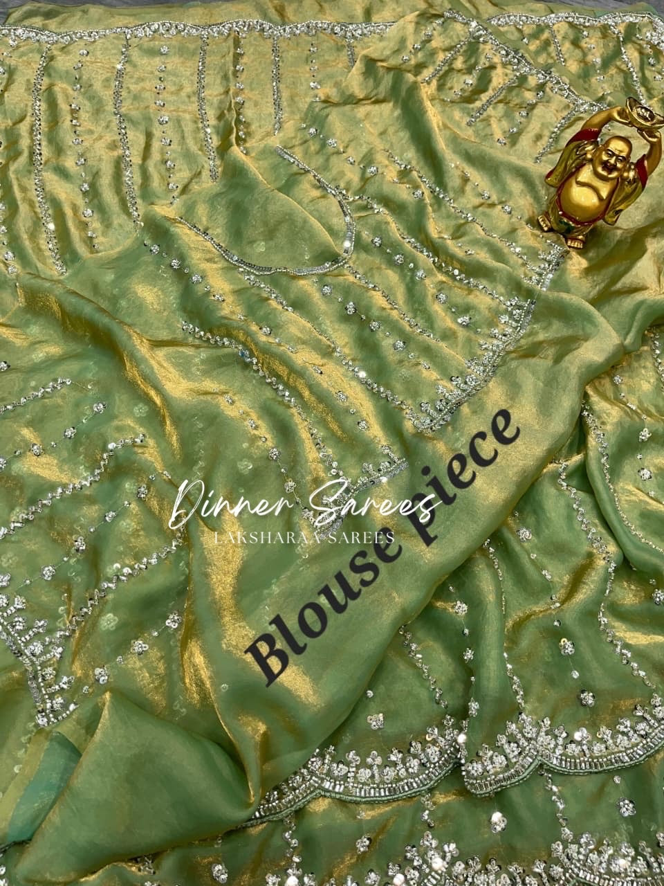 KISHAA — Premium Shimmer Stone & Sequin Dinner Saree in Pastel Series & Bold Shades