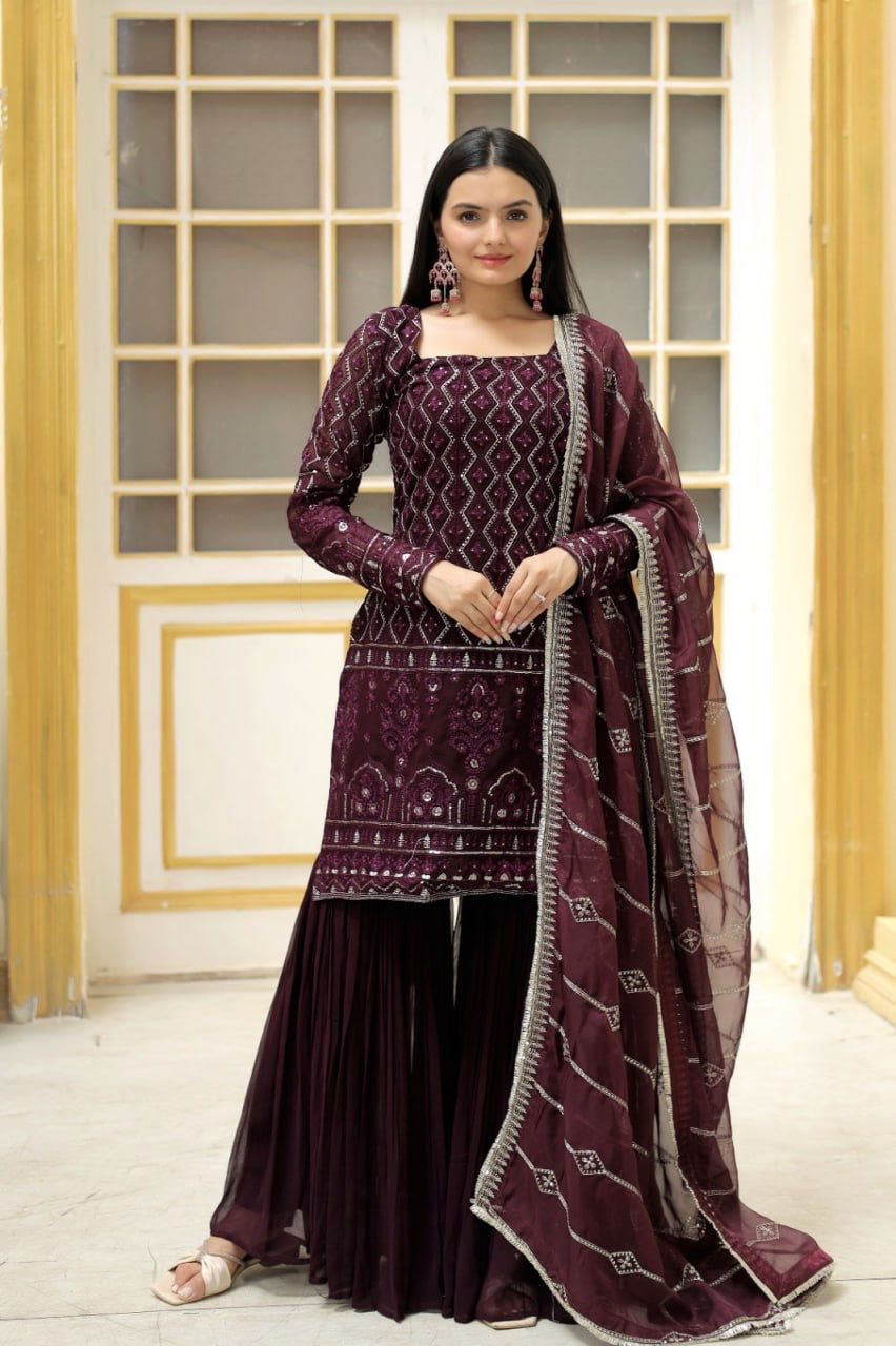 Aliyaa Lucknowi Sharara Set