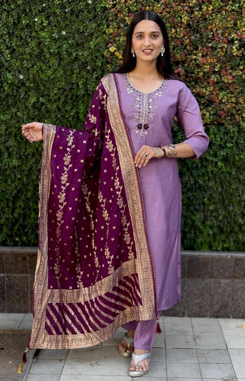 Purple Premium Kurta Suit