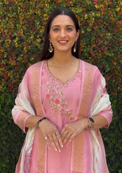 Pastel Pink Premium Kurta Suit