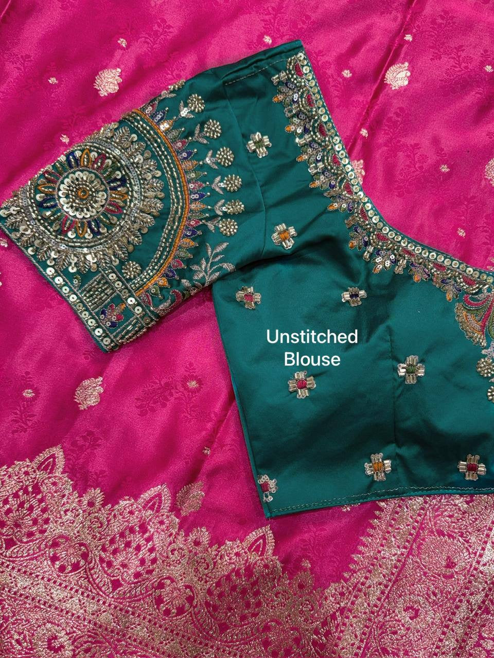 SAJINI —  Premium Banarasi Saree with Handwork Blouse