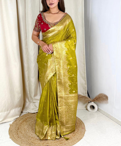 SAJINI —  Premium Banarasi Saree with Handwork Blouse