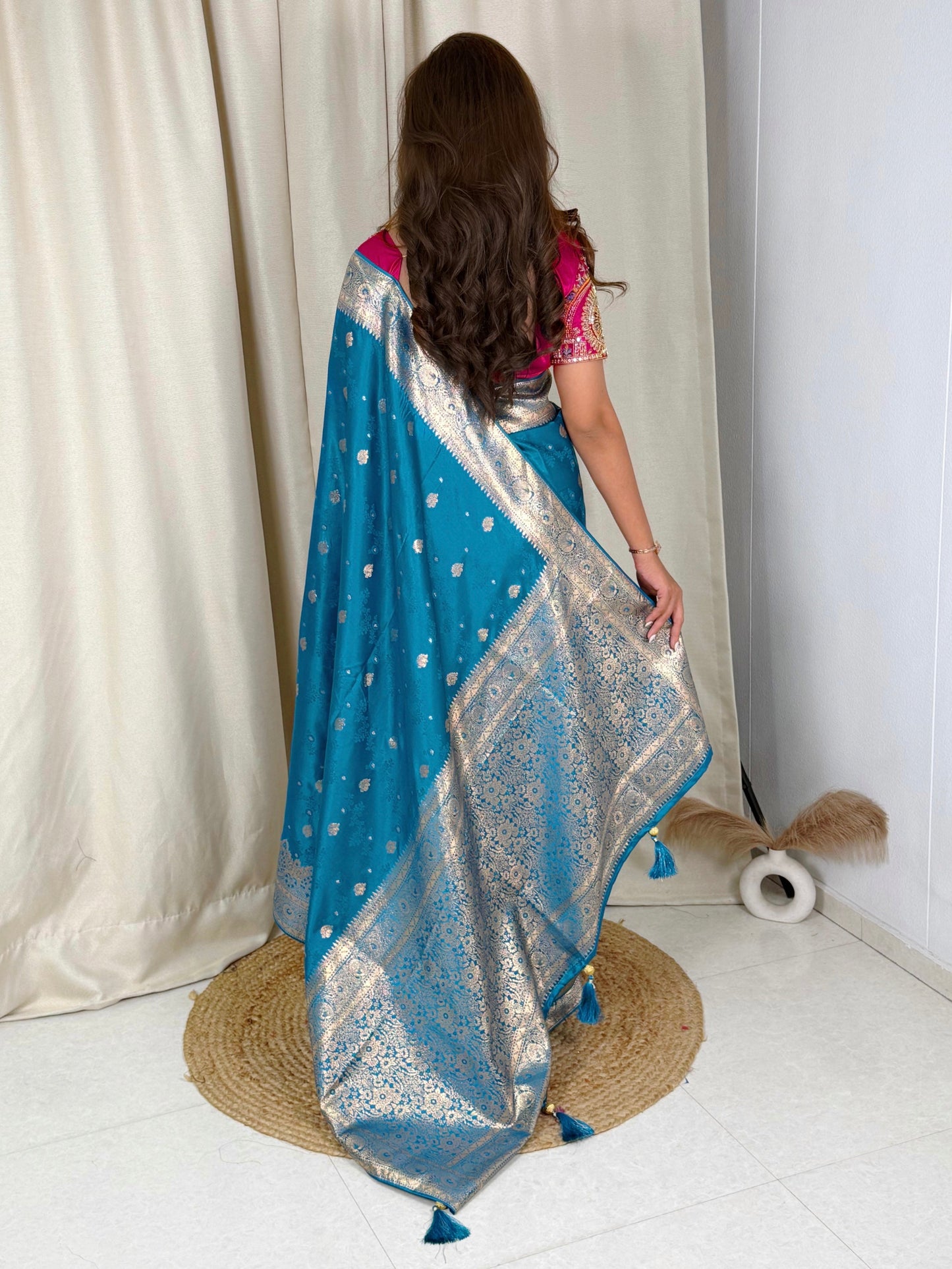 SAJINI —  Premium Banarasi Saree with Handwork Blouse