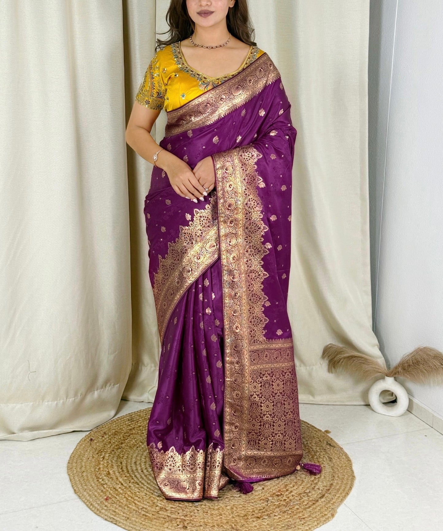 SAJINI —  Premium Banarasi Saree with Handwork Blouse