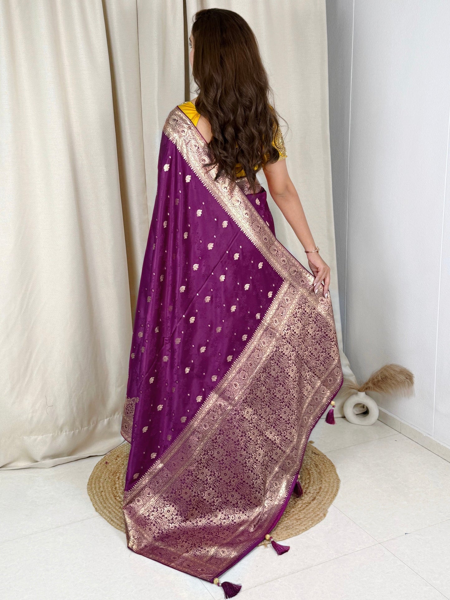 SAJINI —  Premium Banarasi Saree with Handwork Blouse