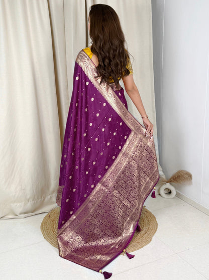 SAJINI —  Premium Banarasi Saree with Handwork Blouse