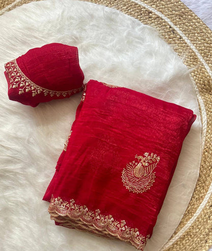 Premium Crunchy Chiffon Saree