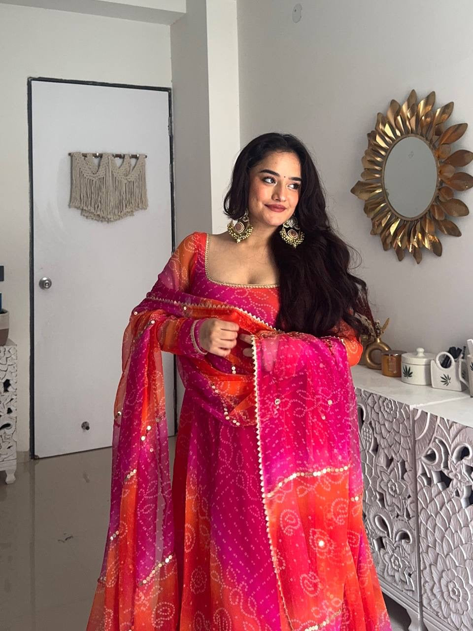 BANDHANI - Printed Anarkali Suit